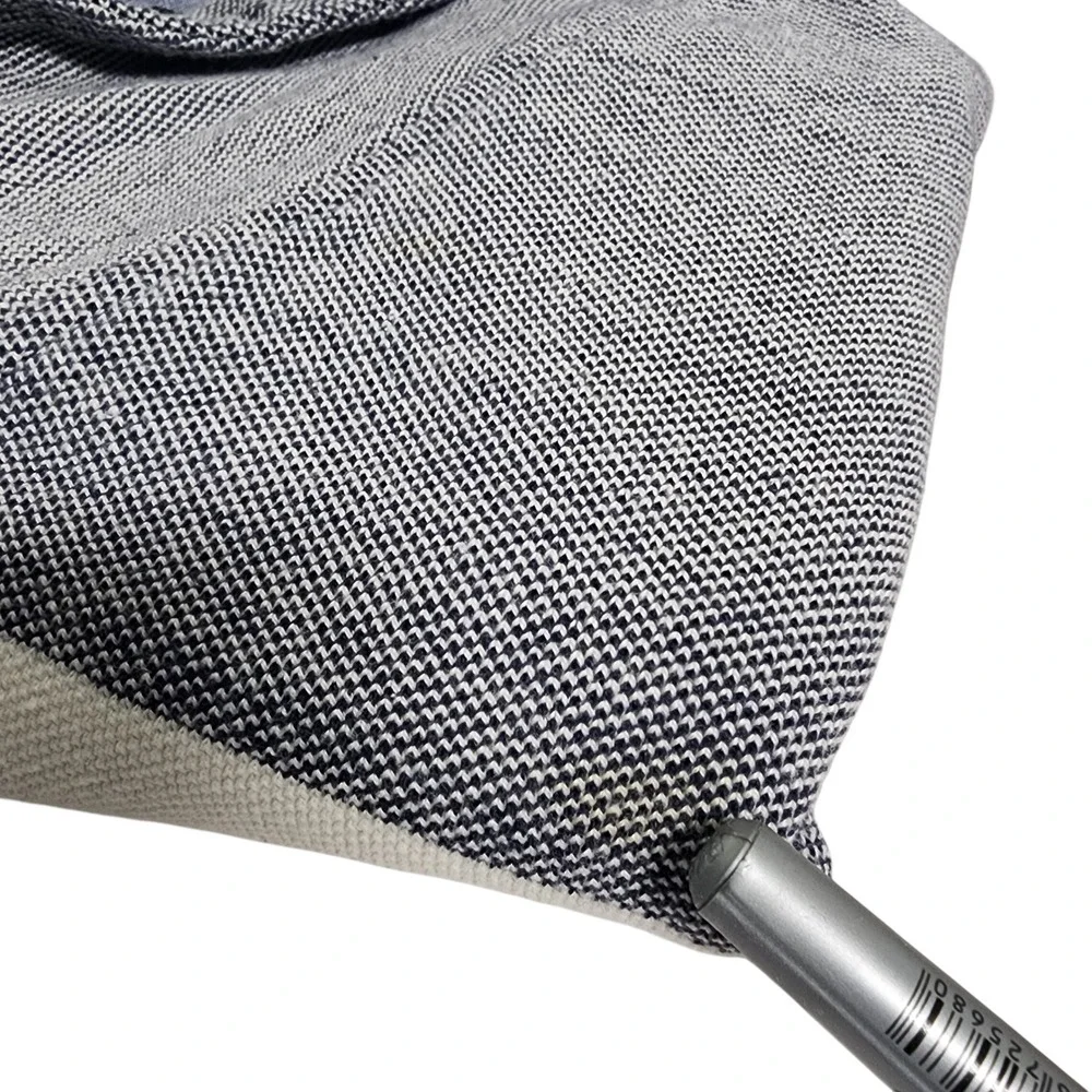 Banana Republic Mens‎ Heathered Gray Shawl Collar Stripe Pullover Sweatshirt L